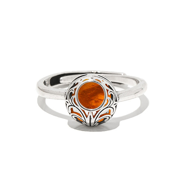 Vintage Lace Sterling Silver Adjustable Ring-Glass Rings-Bottled Up Designs