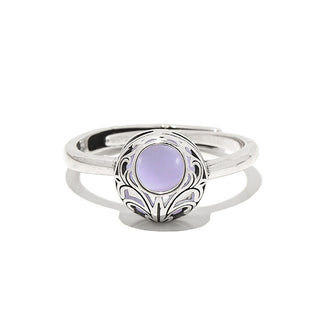 Vintage Lace Sterling Silver Adjustable Ring-Glass Rings-Bottled Up Designs