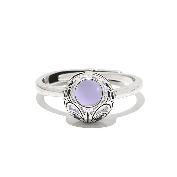 Vintage Lace Sterling Silver Adjustable Ring-Glass Rings-Bottled Up Designs