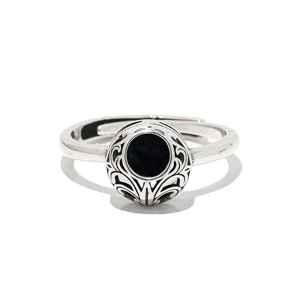 Vintage Lace Sterling Silver Adjustable Ring-Glass Rings-Bottled Up Designs