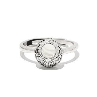Vintage Lace Sterling Silver Adjustable Ring-Glass Rings-Bottled Up Designs