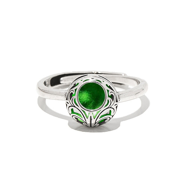 Vintage Lace Sterling Silver Adjustable Ring-Glass Rings-Bottled Up Designs