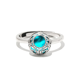 Vintage Lace Sterling Silver Adjustable Ring-Glass Rings-Bottled Up Designs