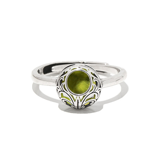 Vintage Lace Sterling Silver Adjustable Ring-Glass Rings-Bottled Up Designs