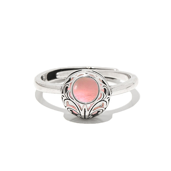 Vintage Lace Sterling Silver Adjustable Ring-Glass Rings-Bottled Up Designs
