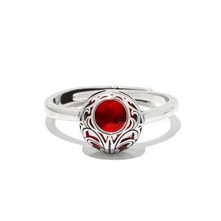 Vintage Lace Sterling Silver Adjustable Ring-Glass Rings-Bottled Up Designs