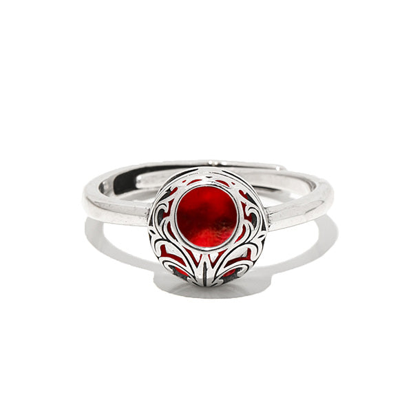 Vintage Lace Sterling Silver Adjustable Ring-Glass Rings-Bottled Up Designs